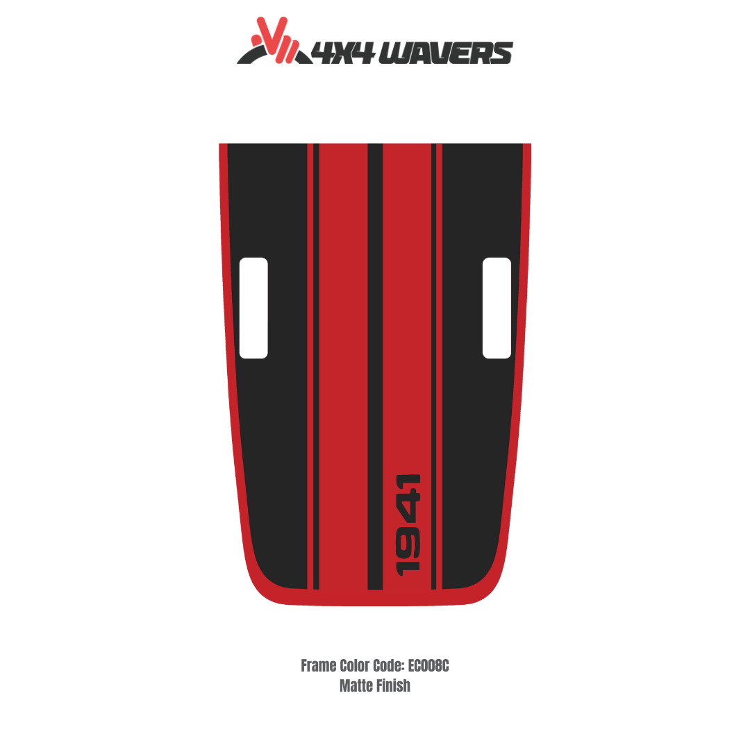 Kit d'autocollants STRIPE 4x4wavers pour capot JL Rubicon – Autocollants en vinyle pour Jeep Wrangler – Fabriqué au Canada