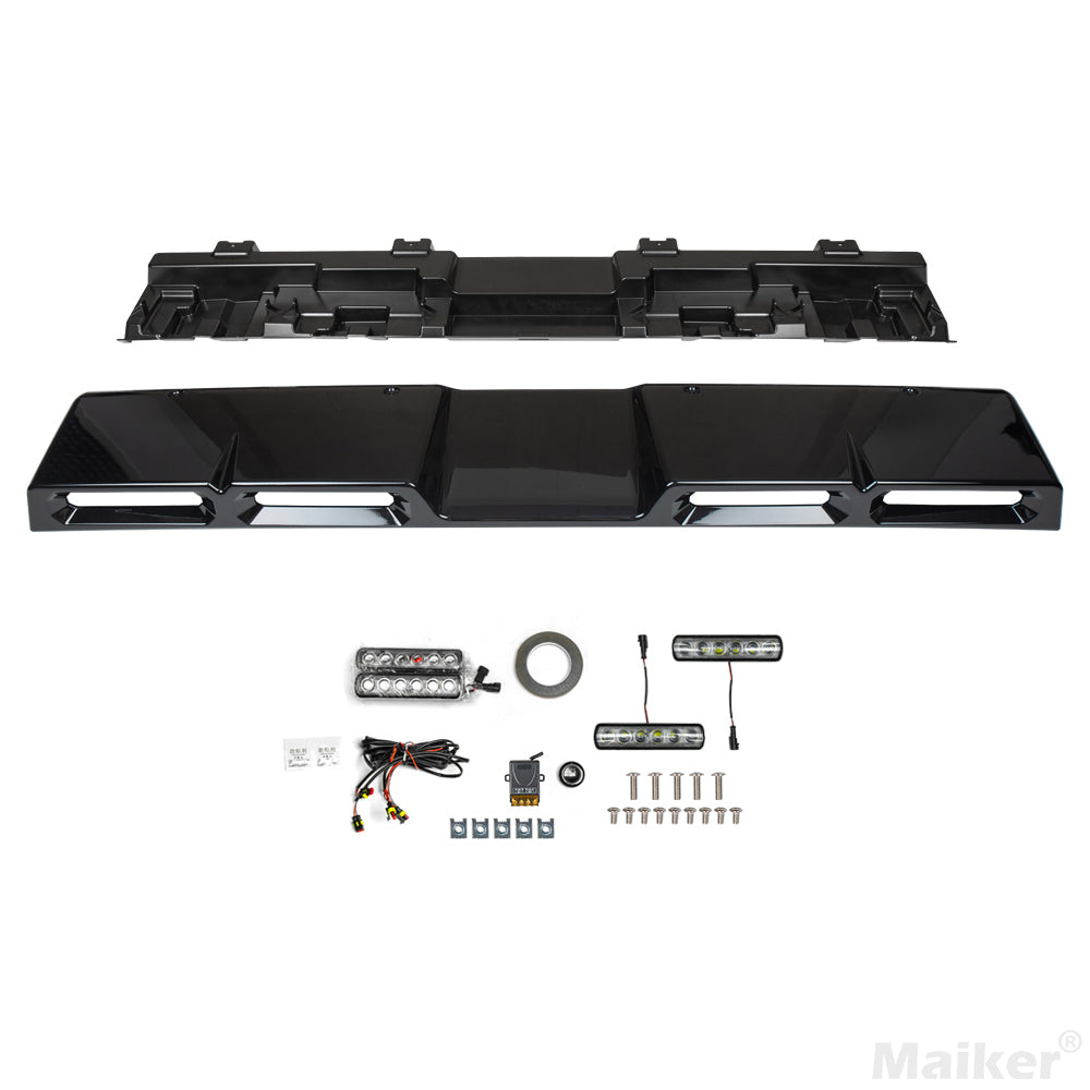 4X4Wavers Gloss Black ROOF TOP LIGHT BAR with LED DRL - 4X4 WAVERS