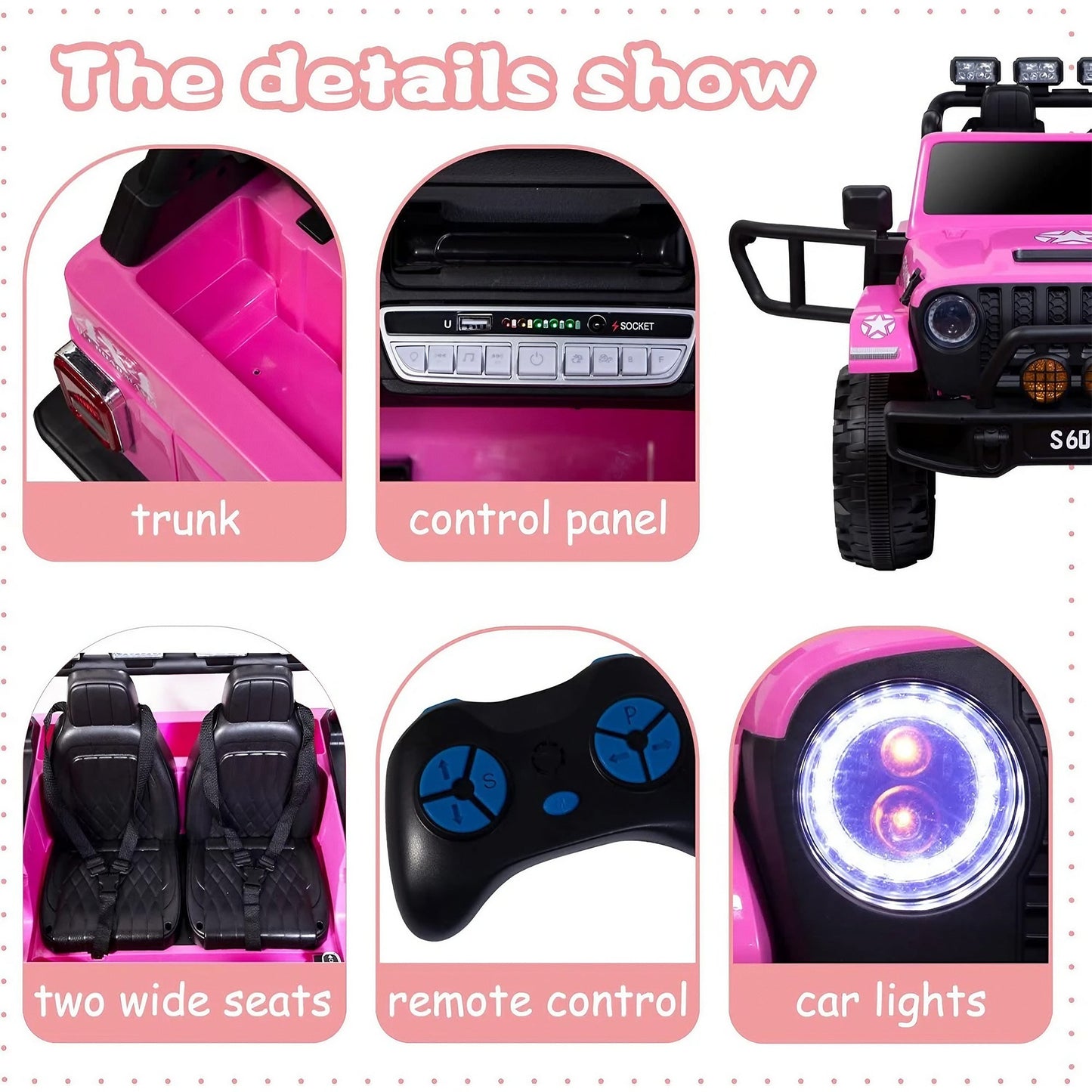 2026 Jeep Wrangler JL Monster 24V 2 places DELUXE voiture électrique pour enfants avec télécommande