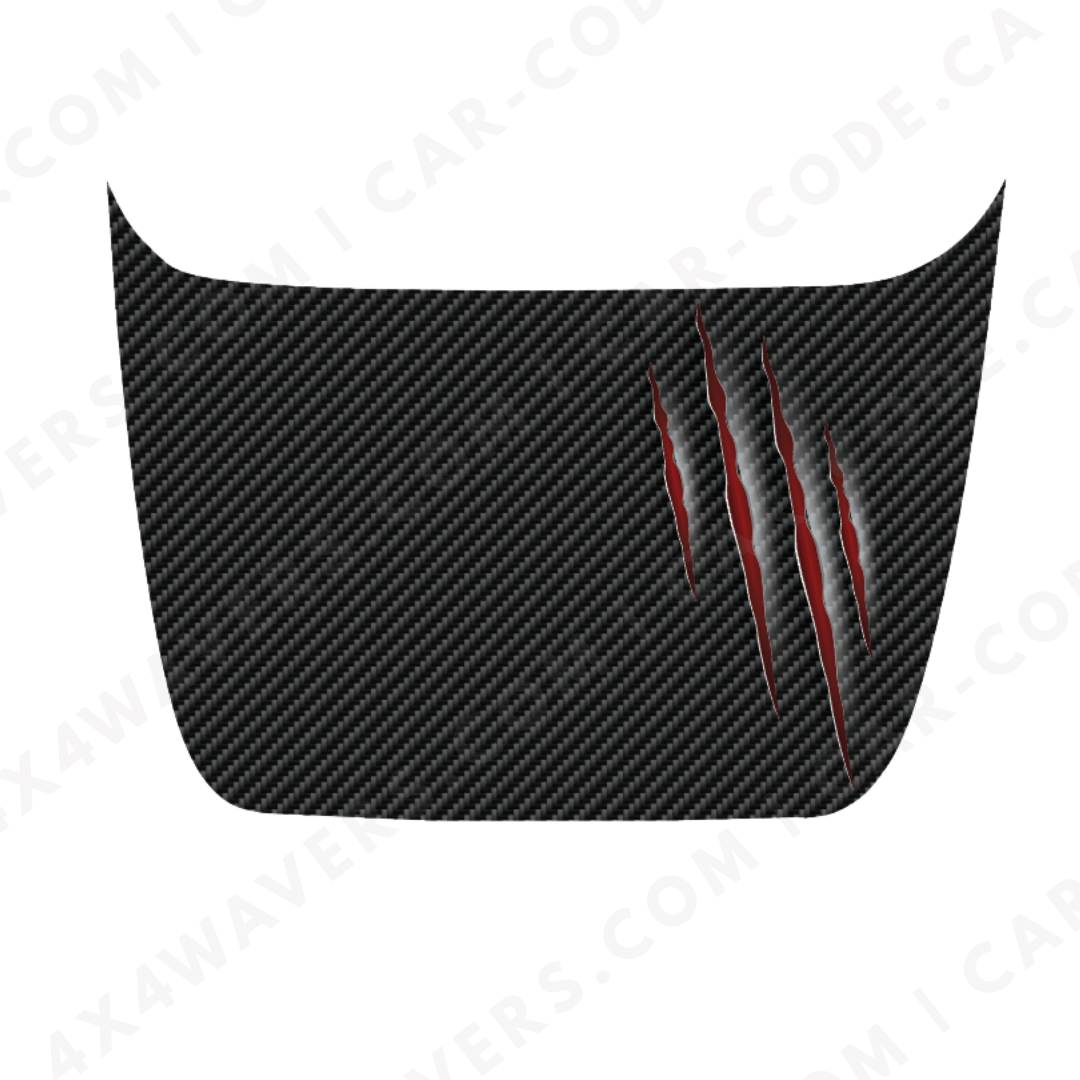 Ford F-150 Raptor Capot – Série Carbone (Uni / Griffures / Sourire Goutte) – 2017–2025 – Film Carbone Mat Imprimé 3M ou Texturé 3D