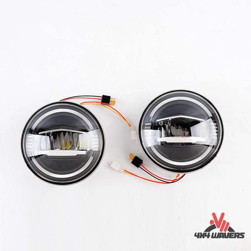 4x4wavers Headlights Premium LED Light Replacement, New JL Original Style - 4X4 WAVERS