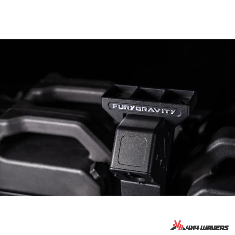 4x4wavers Fury Aluminum Multifunction Box -  Tailgate Equipment Integrated Set - Rear Integrated Kit with 2 Gas Cans Tanks and storage with numeric locks - 4X4 WAVERS