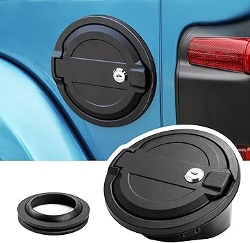 4x4wavers Fuel Filler Locking Door Gas Tank Cap for Jeep Wrangler JL/JLU/4XE 2018-2025 - 4X4 WAVERS