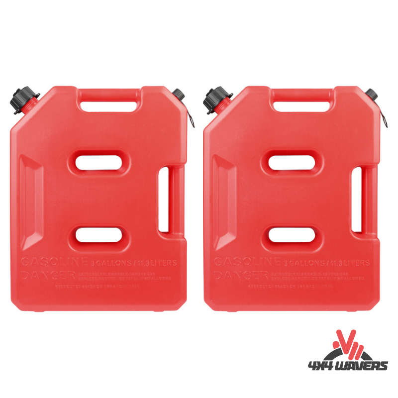 4x4wavers Tailgate Equipment Integrated Set - Rear Integrated Kit with 2 Gas Cans Tanks and 2 Traction Boards & a Shovel - All-Terrain Offroads Style - 4X4 WAVERS