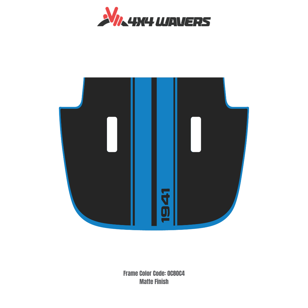 Kit d'autocollants STRIPE 4x4wavers pour capot JL SAHARA – Autocollants vinyle pour Jeep Wrangler – Fabriqué au Canada
