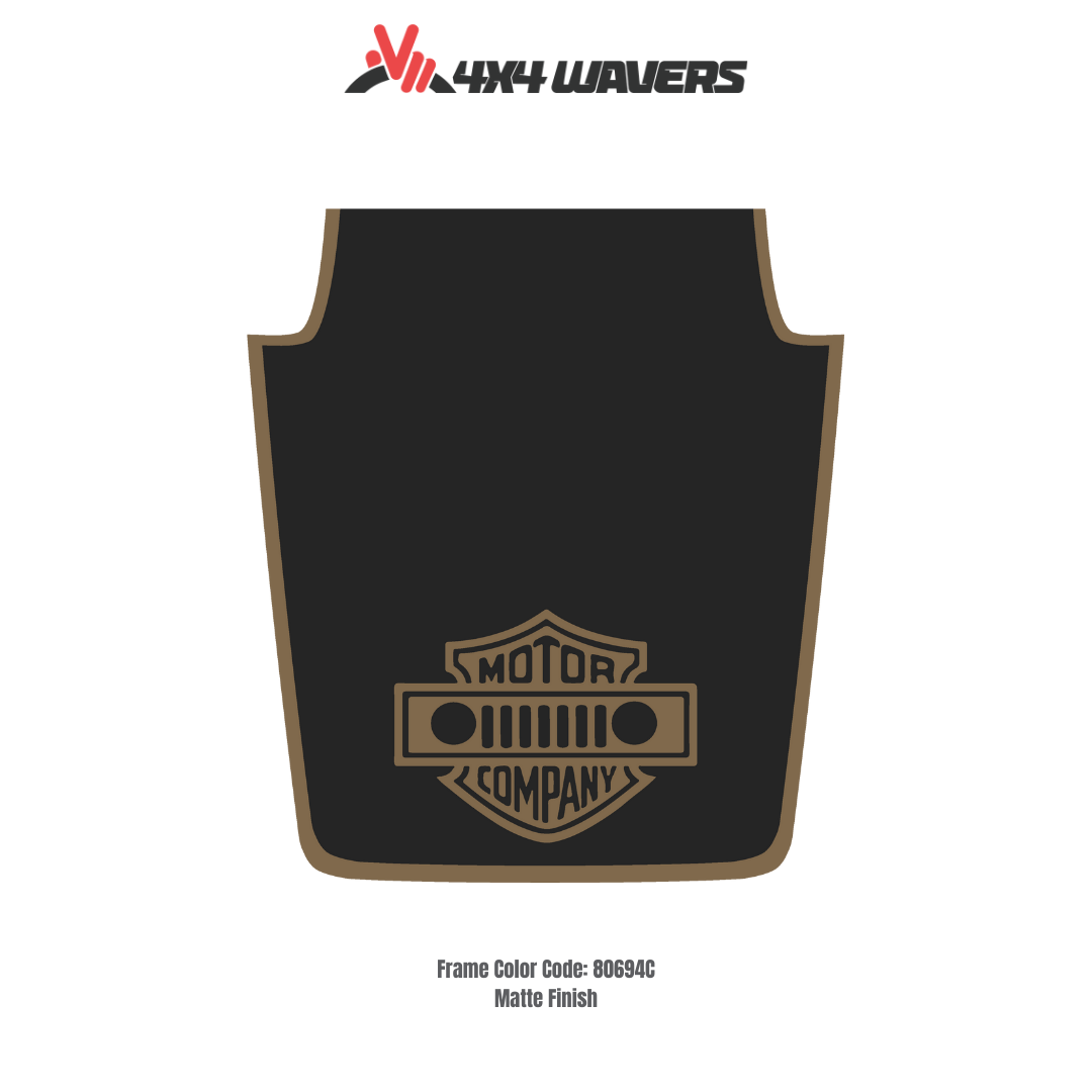 4x4wavers Decal Sticker Kit for JK Hood MOTOR COMPANY Style β Vinyl Car Decals for Jeep Wrangler Models β Made in Canada - 4X4 WAVERS