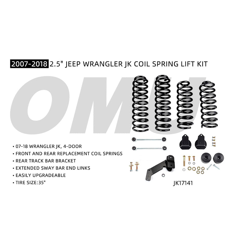 4x4wavers OMU 2.5inch Coil Spring Lift kits Jeep Wrangler JKU (4 Doors) - 4X4 WAVERS