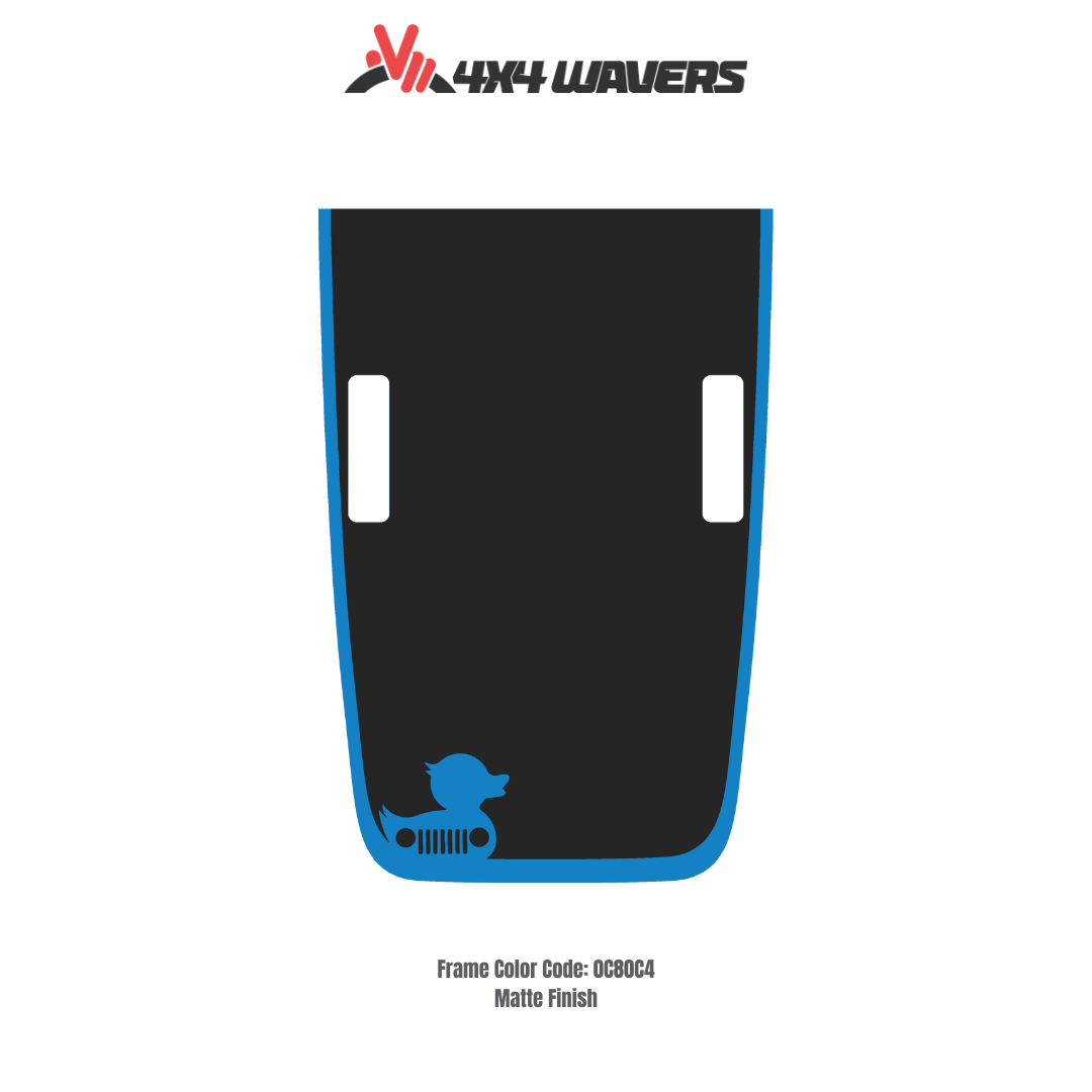 Kit d'autocollants 4x4wavers DUCK pour capot JL Rubicon – Autocollants en vinyle pour modèles Jeep Wrangler – Fabriqué au Canada