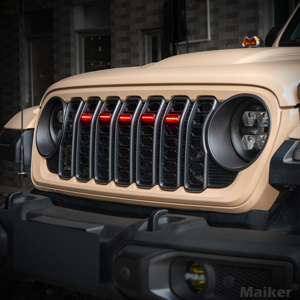 4x4wavers Grille Light LED Running Marker Lamp Accessories for jeep wrangler 2024-2025 grille - 4X4 WAVERS