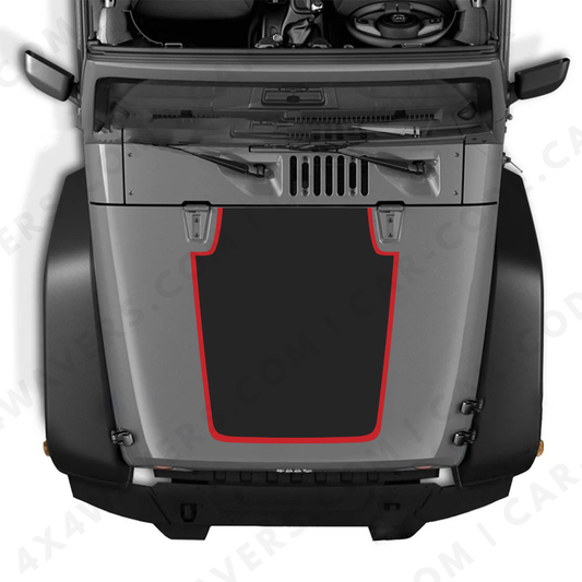 Kit d'autocollants 4x4wavers pour capot JK – Autocollants en vinyle pour Jeep Wrangler – Fabriqué au Canada
