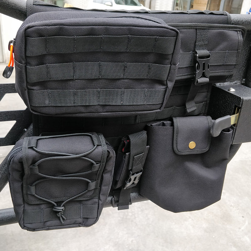 4x4wavers Tubular Door canvas bag for all jeep wrangler models JK/JKU/JL/JLU/4XE/JT - 4X4 WAVERS