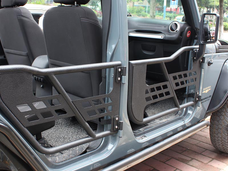 4x4wavers Tubular Door 4 Doors With Rearview Mirror for jeep wrangler JKU 2007-2018 - 4X4 WAVERS
