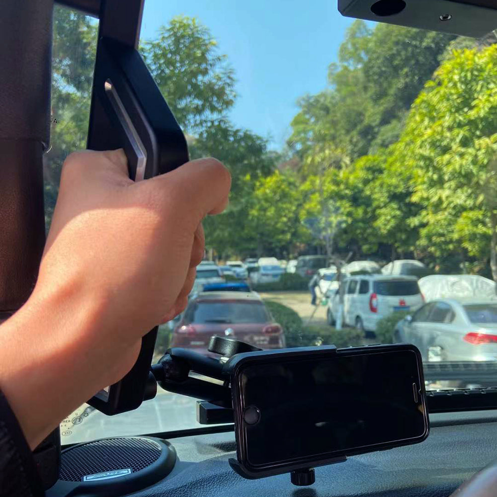 4x4wavers Aluminum Handle with Mobile Holder for jeep wrangler JK/JKU 2007-2018 - 4X4 WAVERS