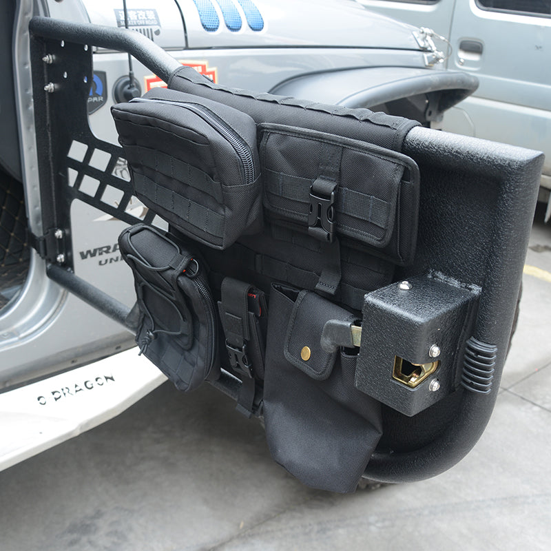 4x4wavers Tubular Door canvas bag for all jeep wrangler models JK/JKU/JL/JLU/4XE/JT - 4X4 WAVERS