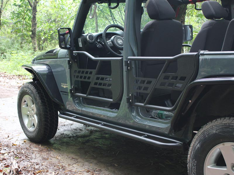 4x4wavers Tubular Door 4 Doors With Rearview Mirror for jeep wrangler JKU 2007-2018 - 4X4 WAVERS