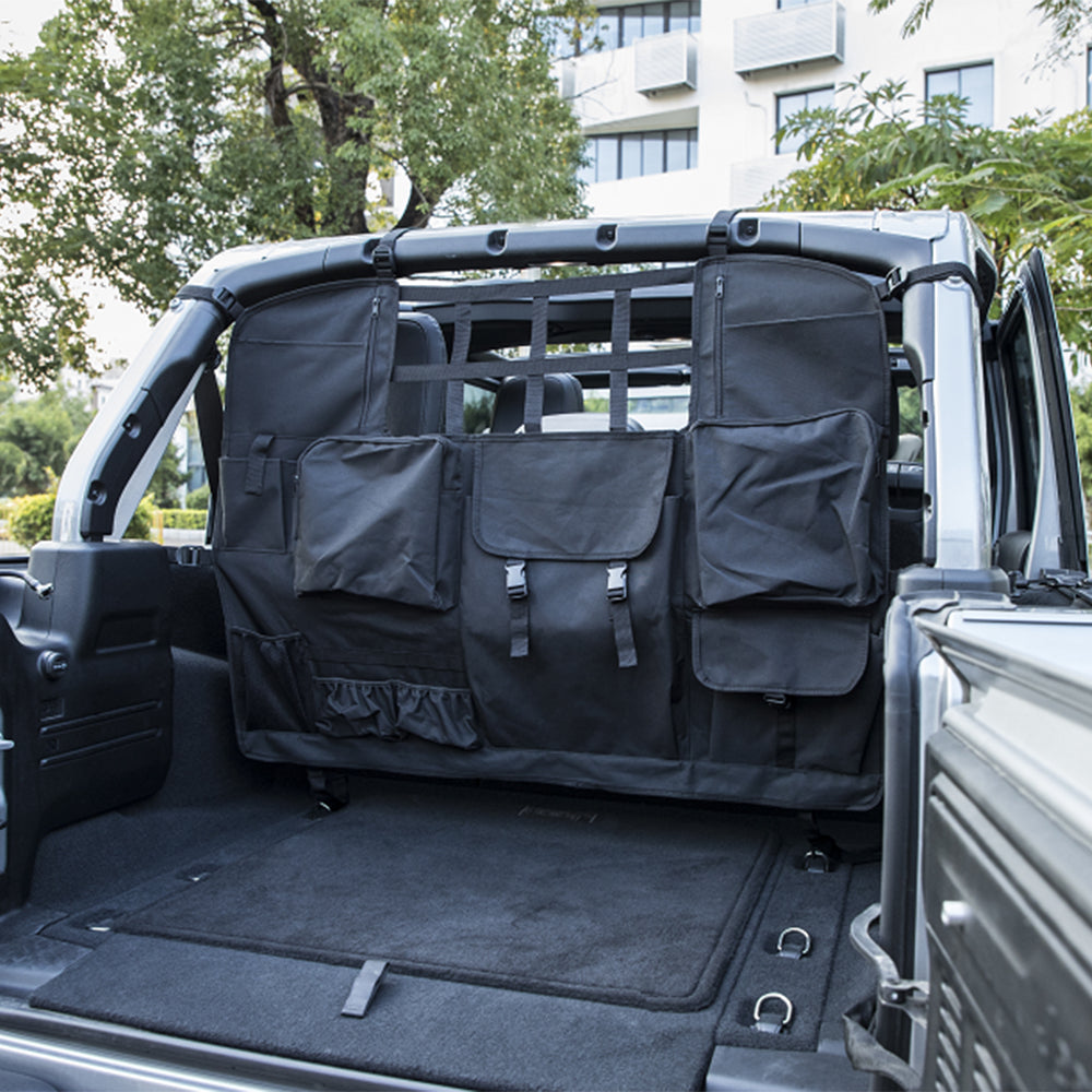 4x4wavers Rear Storage Bag /Trunk Cargo Tool Organizers Holder Backseat for Fits for Jeep JK/JKU/ JL/JLU/4XE/JT 2007-2025 - 4X4 WAVERS