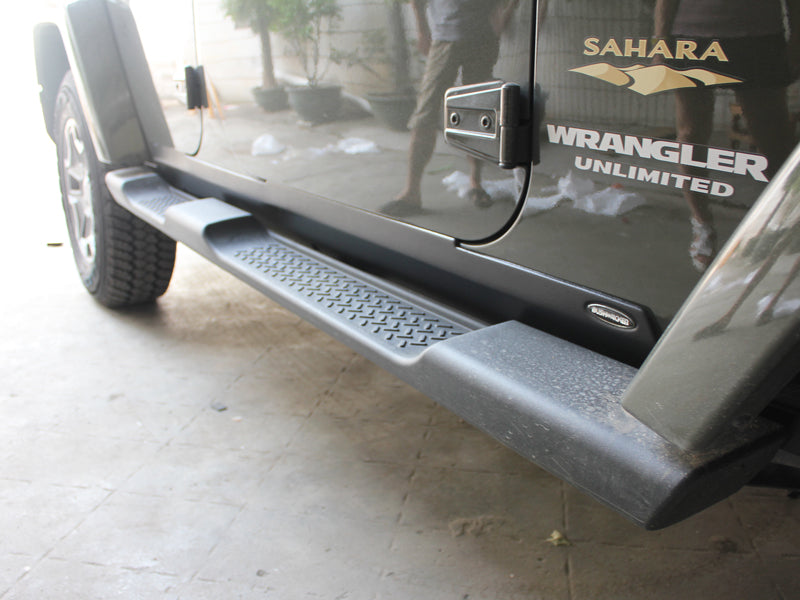 4x4wavers Bushwacker Side Skirt and Door Sill Plate Guards for Jeep Wrangler JK 2 doors 2007-2008-2018 - 4X4 WAVERS