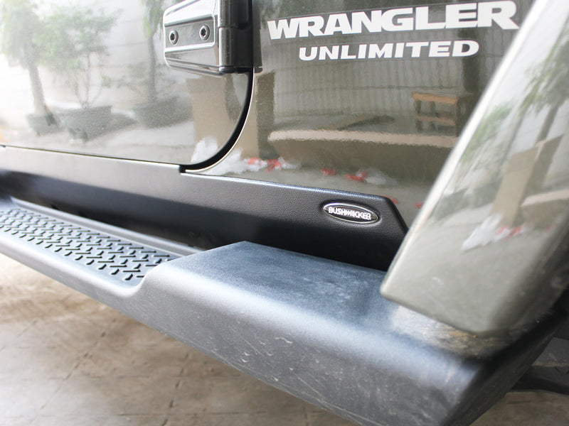4x4wavers Bushwacker Side Skirt and Door Sill Plate Guards for Jeep Wrangler JK 2 doors 2007-2008-2018 - 4X4 WAVERS