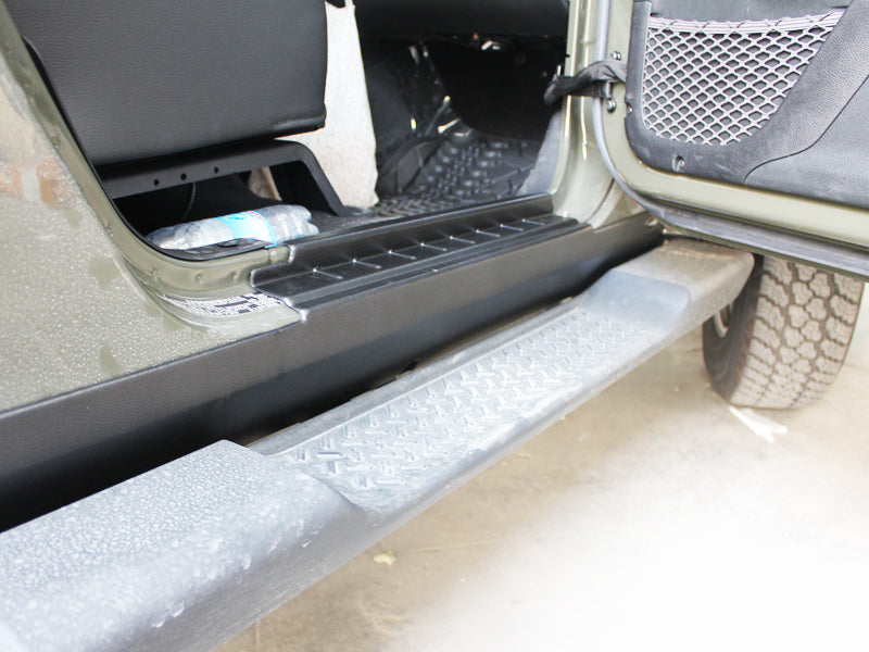4x4wavers Bushwacker Side Skirt and Door Sill Plate Guards for Jeep Wrangler JK 2 doors 2007-2008-2018 - 4X4 WAVERS