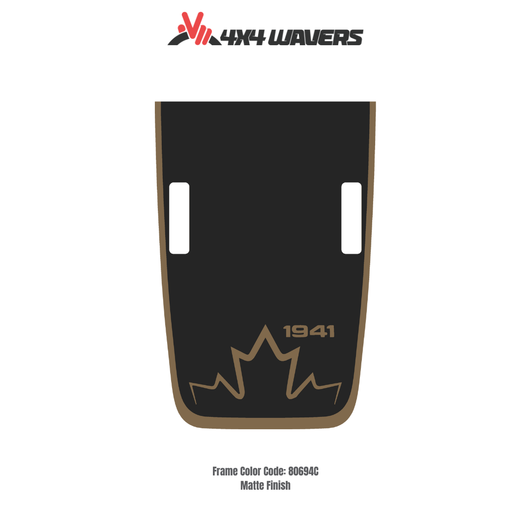 4x4wavers CANADA 1941 Decal Sticker Kit for JL Rubicon Hood β Vinyl Car Decals for Jeep Wrangler Models β Made in Canada - 4X4 WAVERS