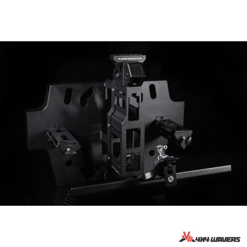 4x4wavers Fury Aluminum Multifunction Box - Tailgate Equipment Integrated Set - Rear Integrated Kit with 2 Gas Cans Tanks and storage with numeric locks - 4X4 WAVERS