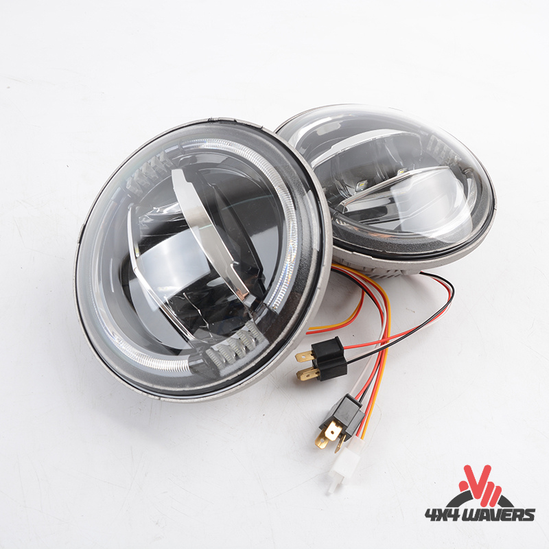 4x4wavers Headlights Premium LED Light Replacement, New JL Original Style - 4X4 WAVERS