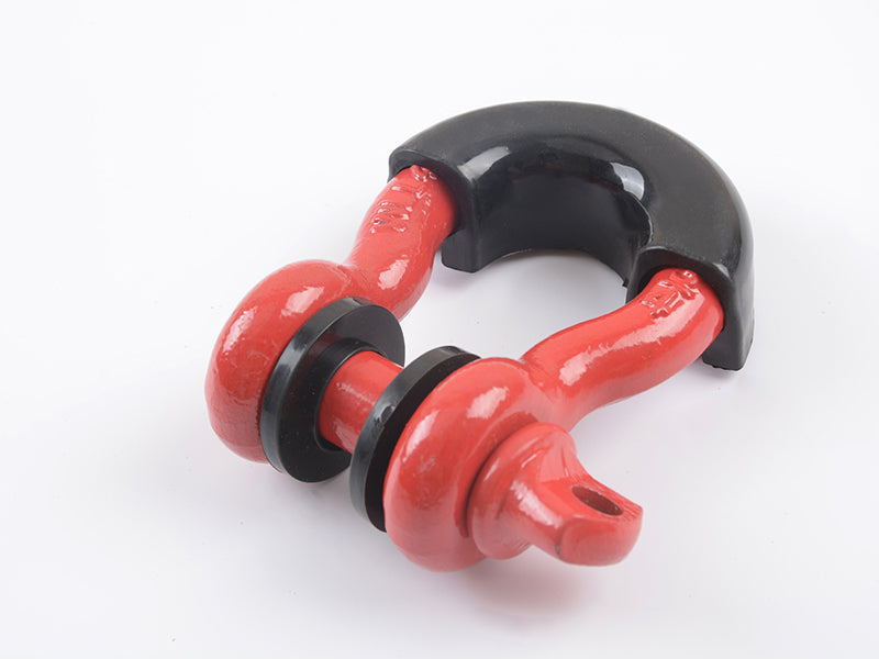 4x4wavers Élingue D-Ring Rouge avec Couverture Noire (2pack) pour tous les Jeep Wrangler