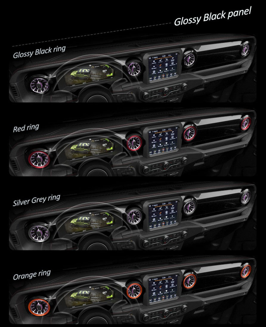 Turbo Air AC Vent With Ambient Lights - Jeep wrangler JL/JLU/4XE/Gladiator-JT 2018-2023 - 4X4 WAVERS