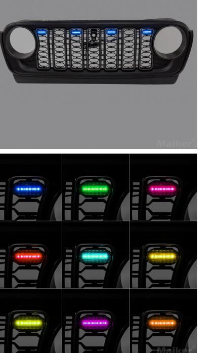 4x4wavers Grille Light LED Running Marker Lamp Accessories for jeep wrangler 2024-2025 grille - 4X4 WAVERS