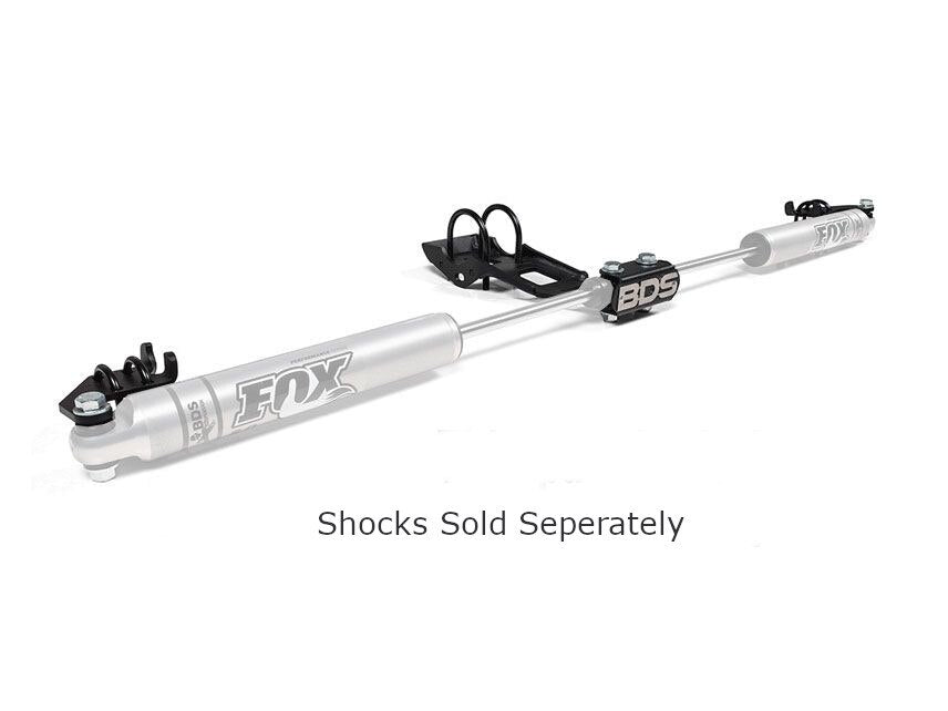 BDS Suspension dual steering stabilizer mounting kit for Jeep Wrangler JL with hardware, shock absorbers sold separately