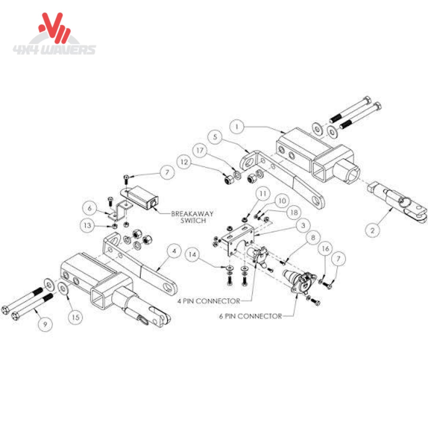 Blue Ox custom tow bar baseplate 07-13 Silverado Sierra 1500 SKU BX1674