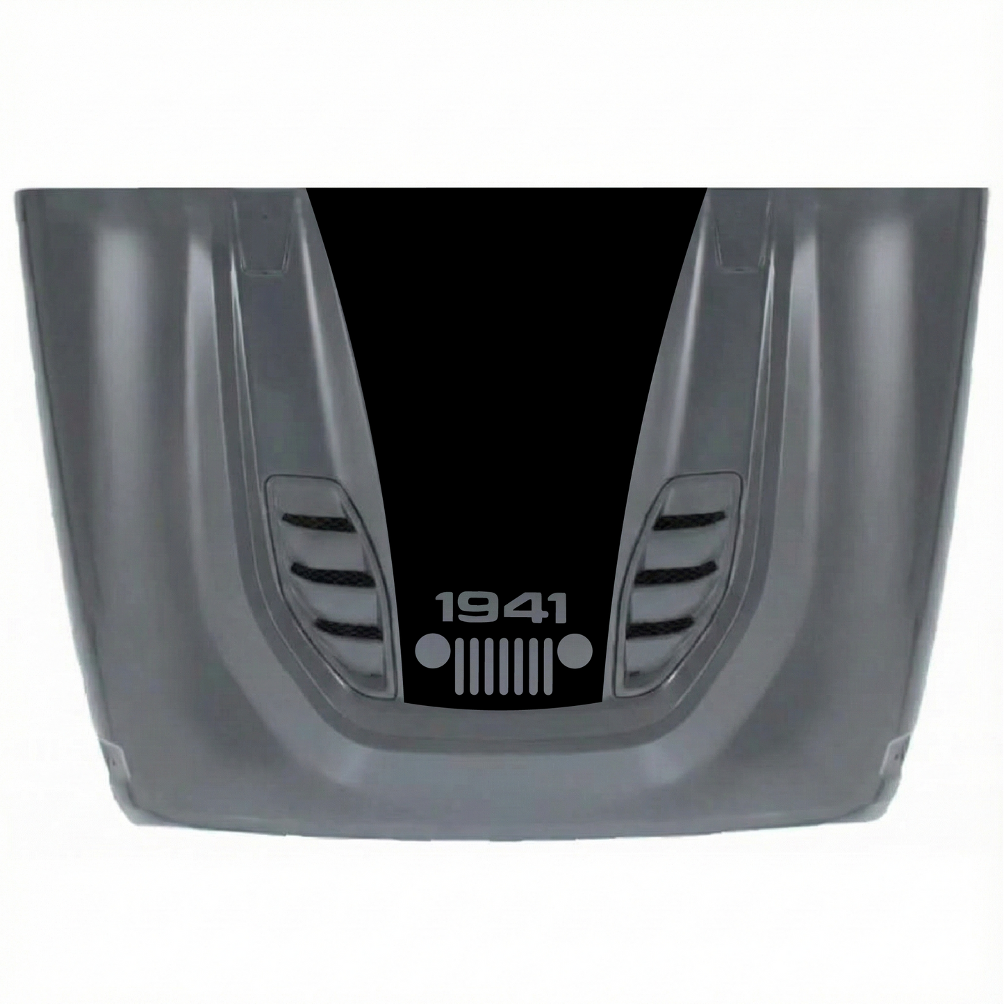 CarCode 10th Anniversary hood decal for Jeep JK/JKU 2007-2018, premium vinyl sticker with bold design on hood surface.