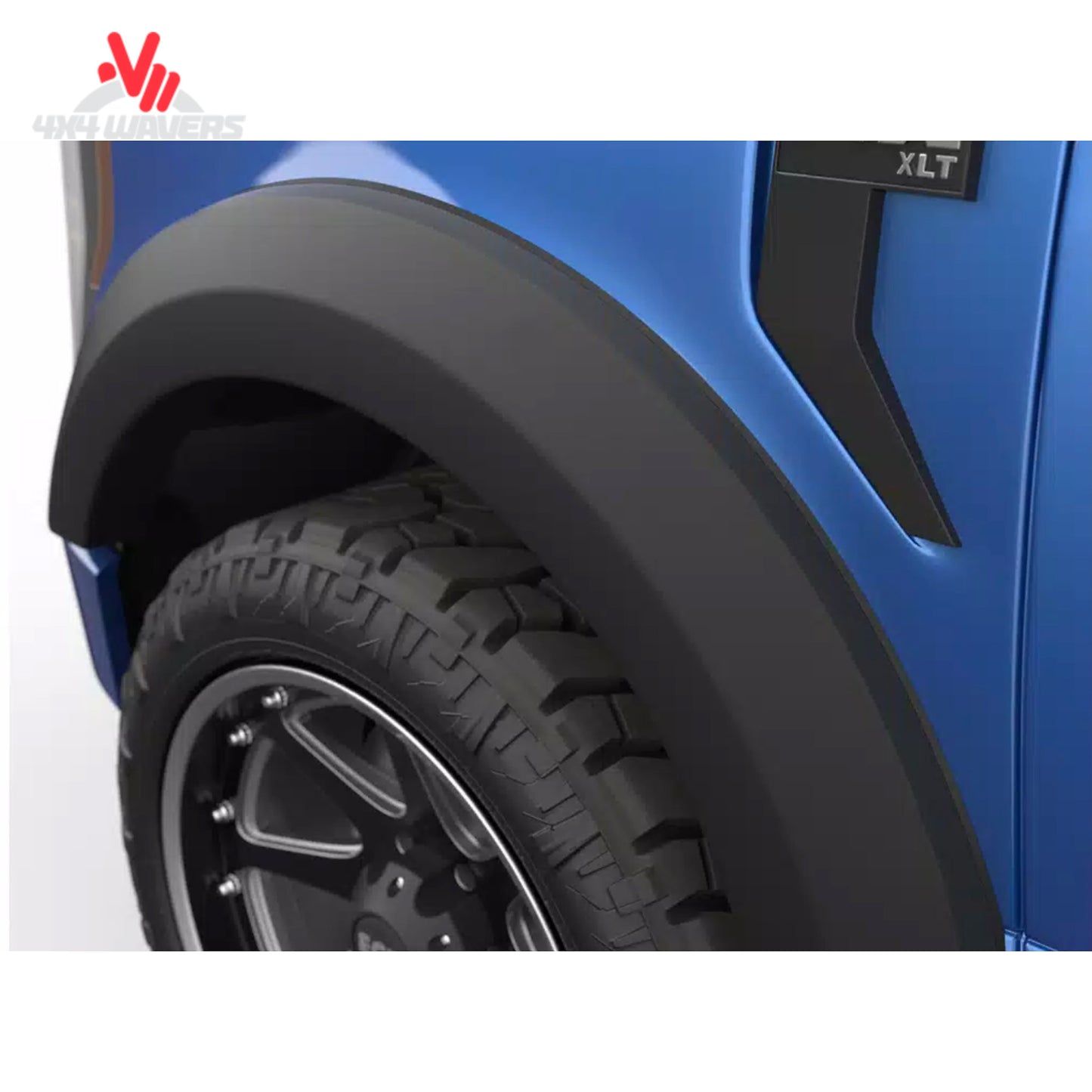 EGR Rugged Fender Flares in matte finish for 2021-2026 Ford F-150, showing textured rugged ABS material details