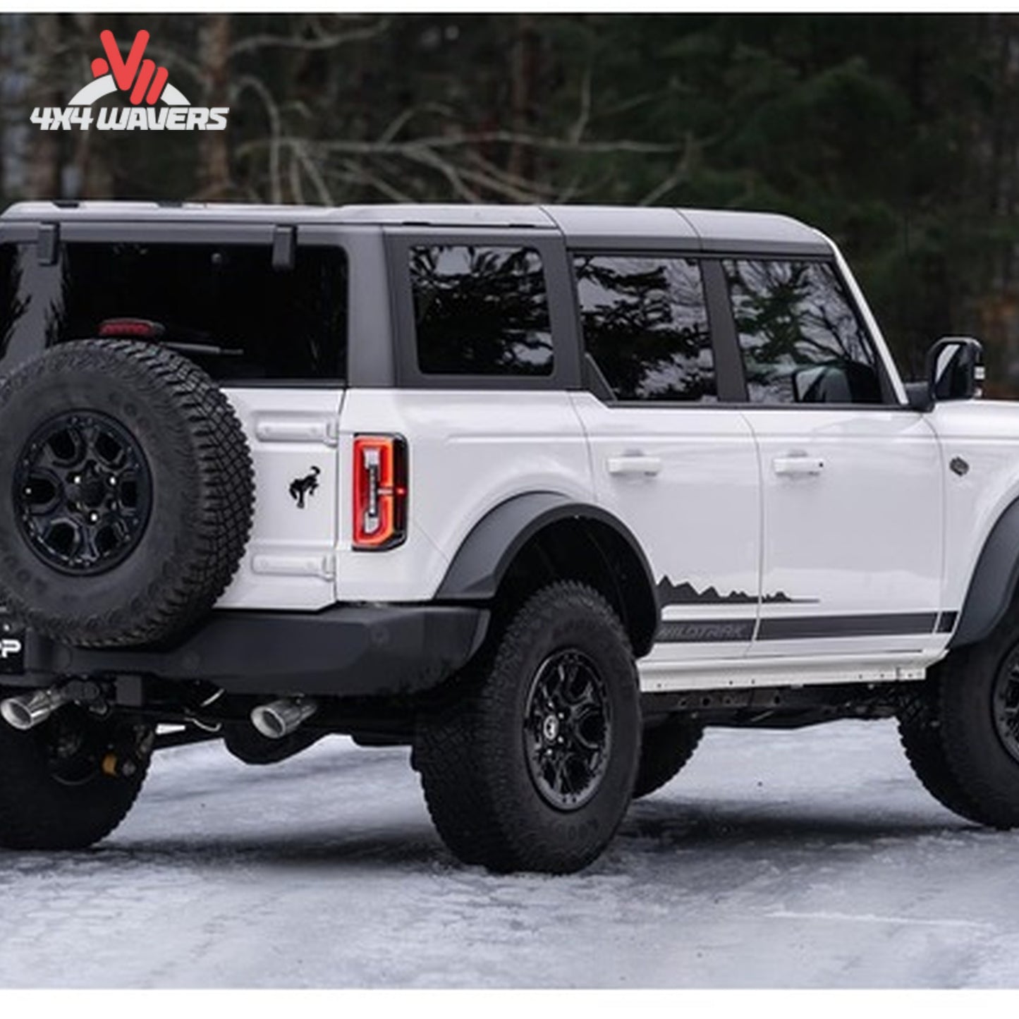 MBRP dual rear exit cat-back exhaust installed on Ford Bronco