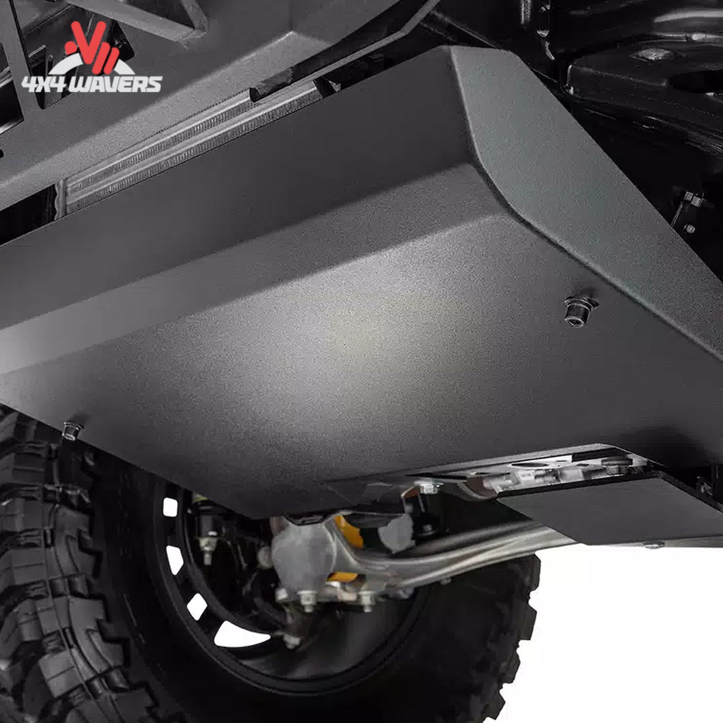 Havoc Steel Bender skid plate installed on Ford Bronco