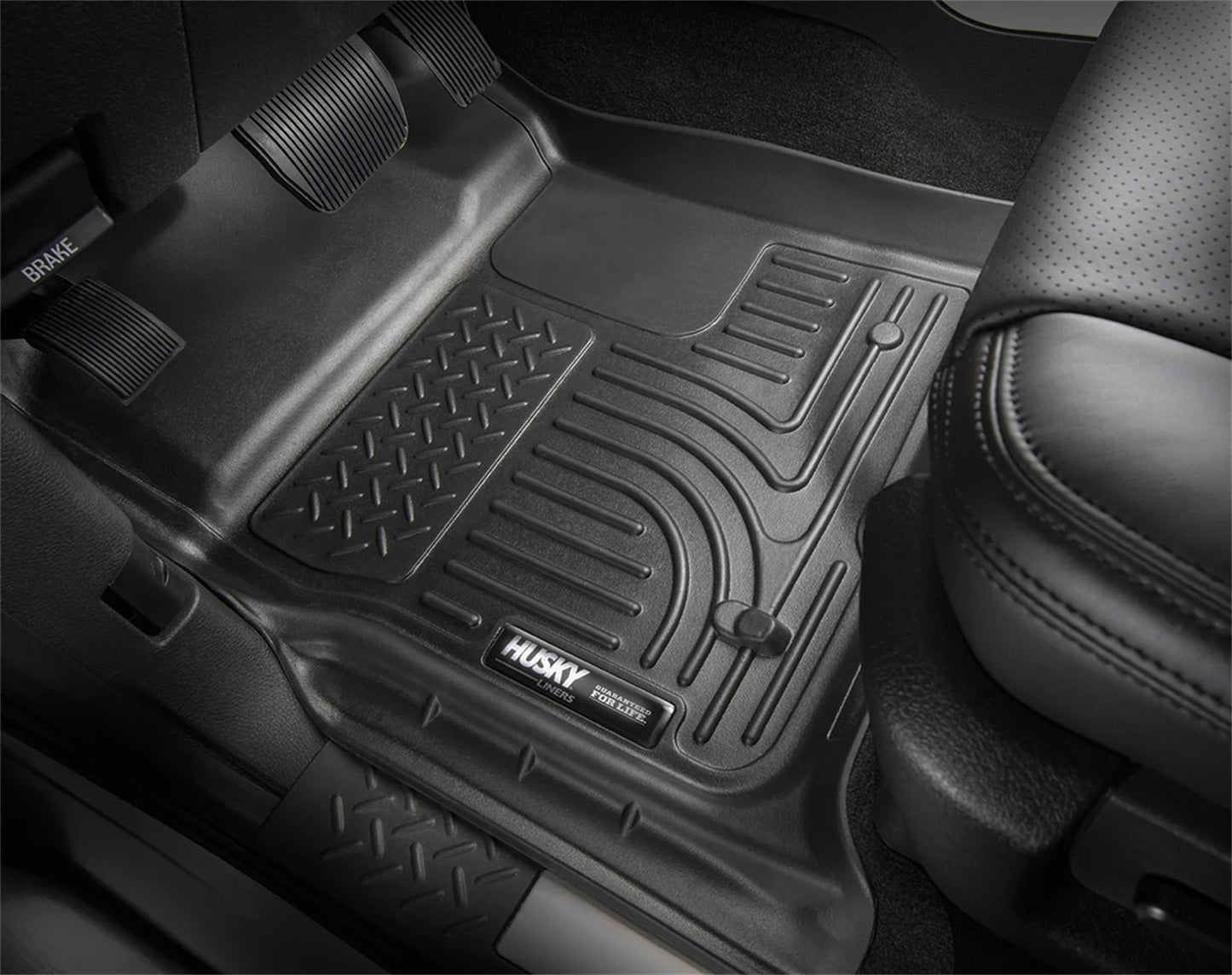 Husky Liners WeatherBeater front and rear black all-weather floor mats for 2020-2025 Jeep Gladiator JT, designed for durable protection.