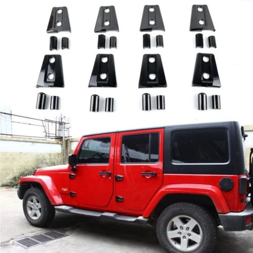 4x4wavers Door Hinge Covers for Jeep JK Unlimited 4-Door 2007-2018 - 4X4 WAVERS