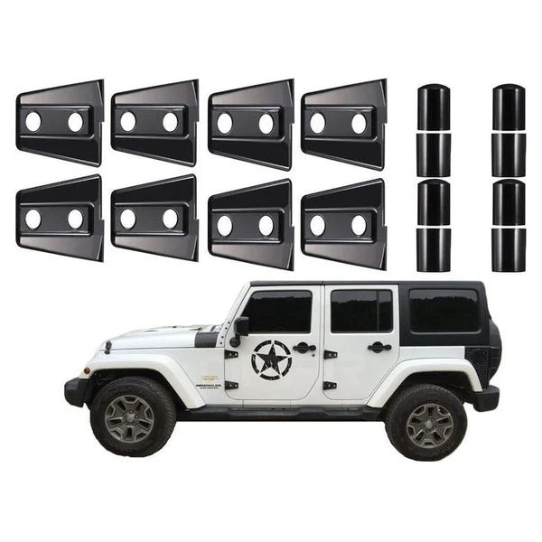 4x4wavers Door Hinge Covers for Jeep JK Unlimited 4-Door 2007-2018 - 4X4 WAVERS