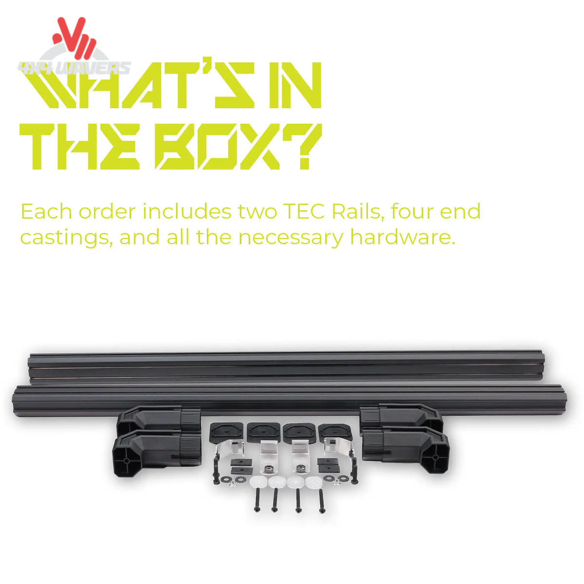 Putco TEC Truck Bed Rail installed on a 15-20 Ford F150 6.5ft bed, showing mounting hardware and sleek aluminum design.