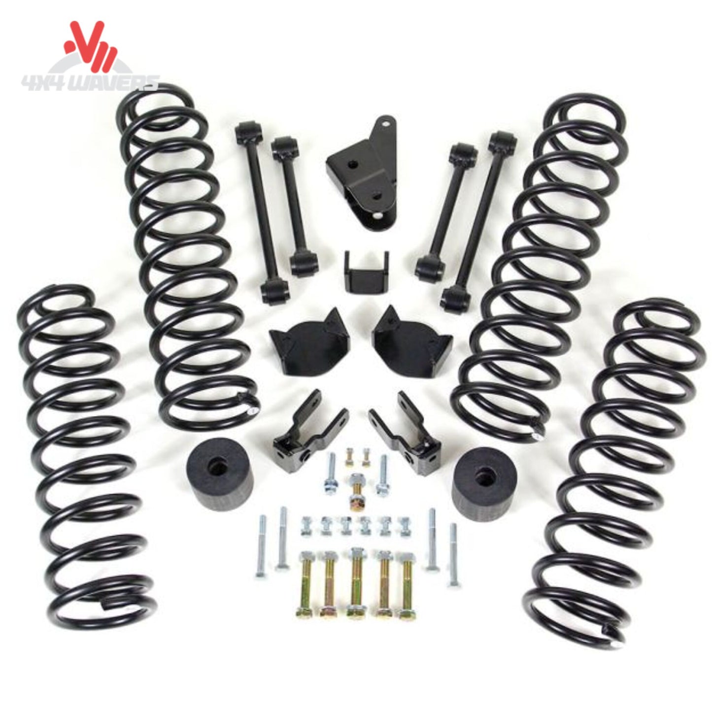 Detailed view of the suspension components supplied with the ReadyLIFT SST lift kit