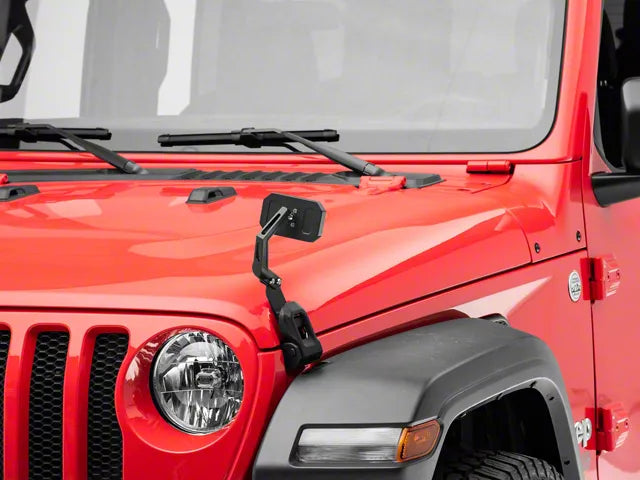 4x4wavers Hood Mirror Driver Side for all Jeep Wrangler Models - 4X4 WAVERS