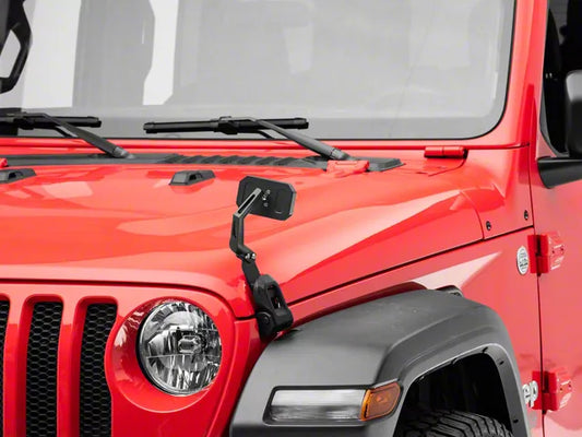 4x4wavers Hood Mirror Driver Side for all Jeep Wrangler Models - 4X4 WAVERS