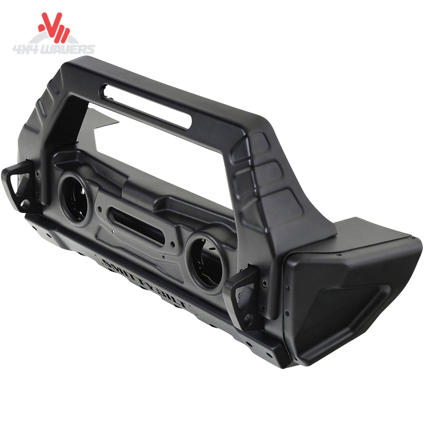 Integrated D-ring recovery mounts on Smittybilt Stryker bumper