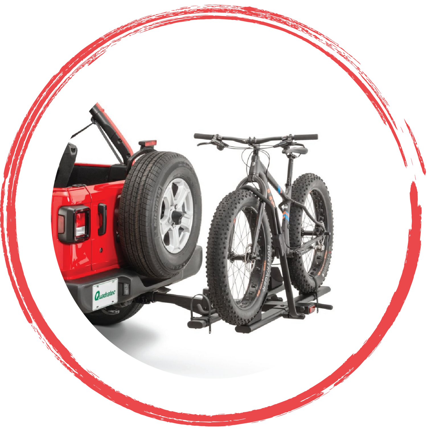 Bike racks and hitch mount carriers for Jeep Wrangler, Gladiator, trucks and SUVs by 4X4WAVERS