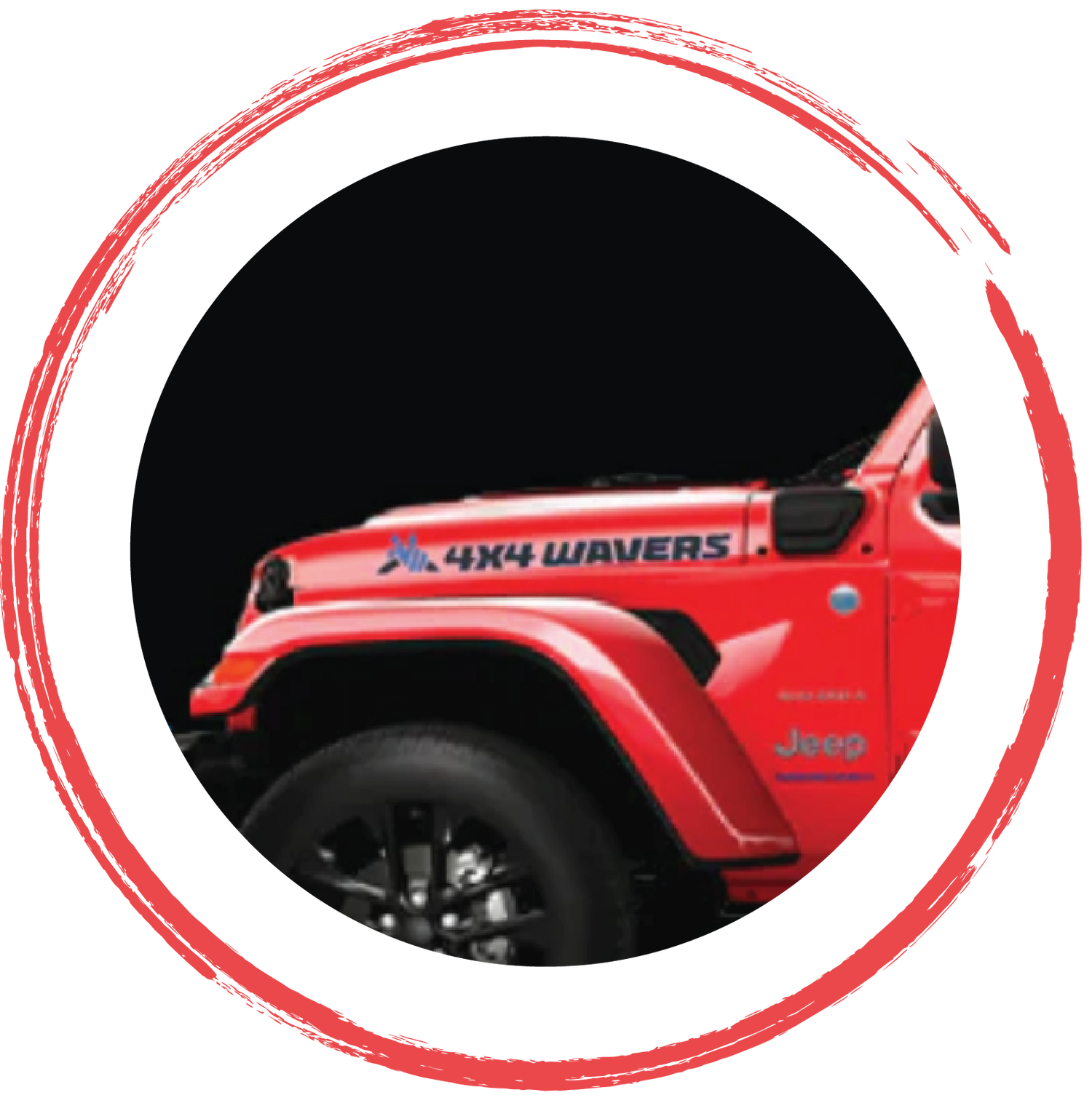 Hood lettering and decals for Jeep Wrangler, Gladiator and 4x4 off-road vehicles by 4X4WAVERS
