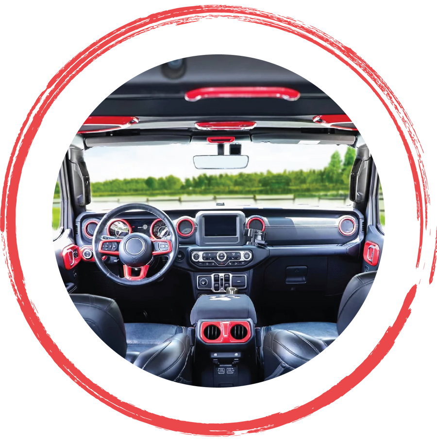 alt
Habillages de tableau de bord et caches d’accent intérieur pour Jeep Wrangler, Gladiator et véhicules tout-terrain 4x4 par 4X4WAVERS