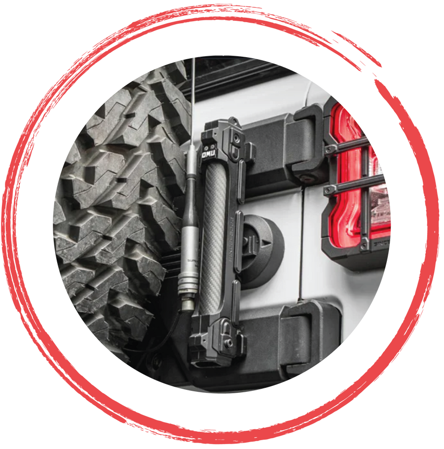 Flagpole holders and mounts for Jeep Wrangler, Gladiator and 4x4 off-road vehicles by 4X4WAVERS