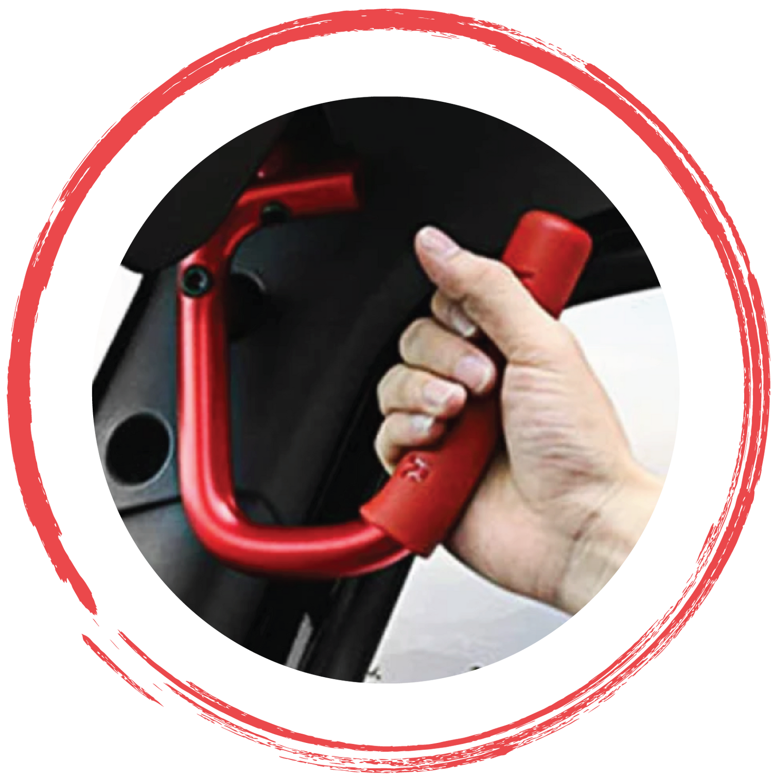 Aftermarket grab handles for Jeep Wrangler, Gladiator and 4x4 off-road vehicles by 4X4WAVERS