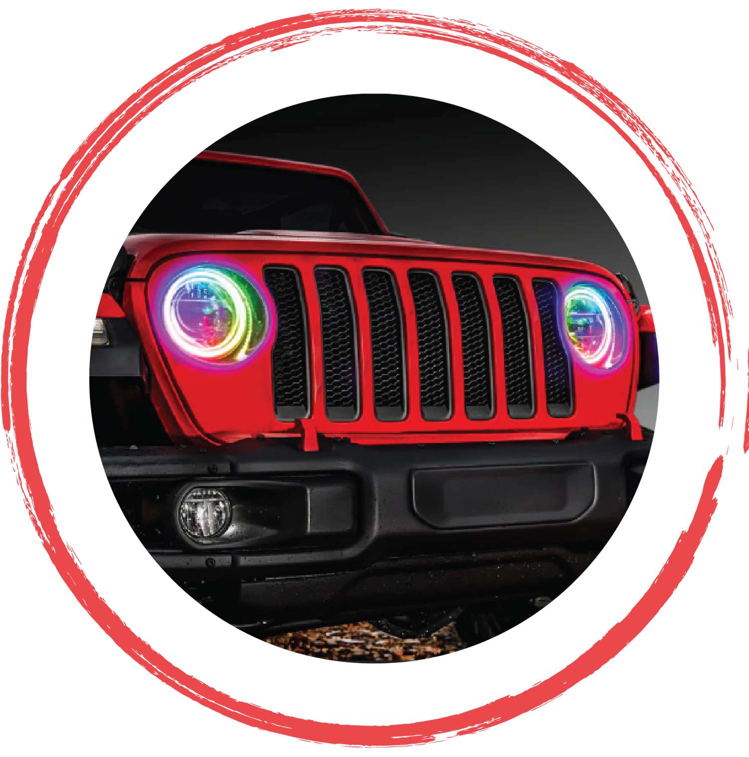 Headlights and headlight upgrades for Jeep Wrangler, Gladiator and 4x4 off-road vehicles by 4X4WAVERS