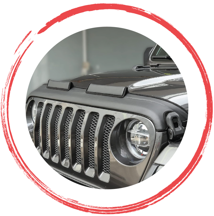 Off-road nets and hood bras for Jeep Wrangler, Gladiator and 4x4 off-road vehicles by 4X4WAVERS